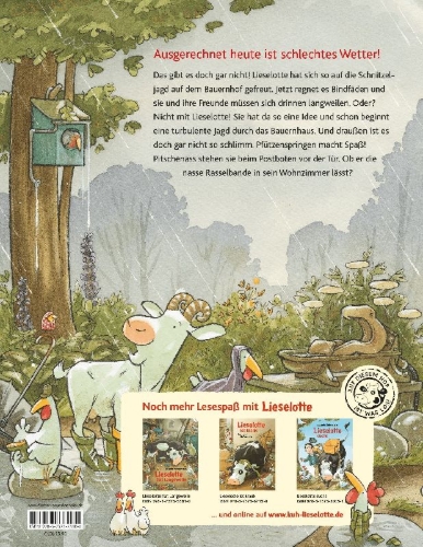 Buchcover und Innenansicht für das Buch: Lieselotte im Regen