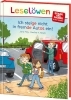 Buchcover und Innenansicht für das Buch: Leselöwen - stark und sicher in der Schule - Ich steige nicht in fremde Autos ein!