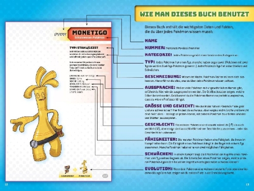 Buchcover und Innenansicht für das Buch: Pokémon Super Duper Extra Deluxe Essential Handbook