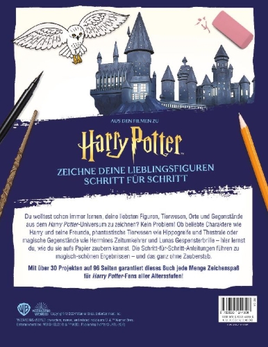 Buchcover und Innenansicht für das Buch: The Official Harry Potter How to Draw