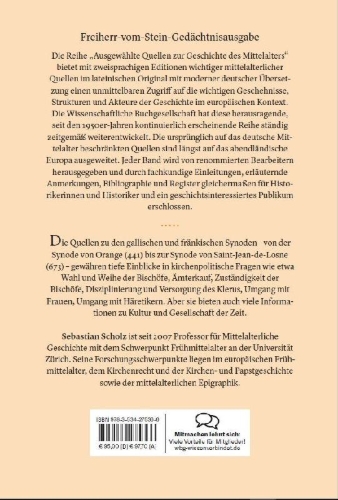 Buchcover und Innenansicht für das Buch: Ausgewählte Synoden Galliens und des merowingischen Frankenreichs