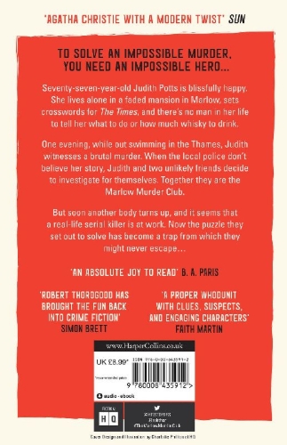 Buchcover und Innenansicht für das Buch: The Marlow Murder Club