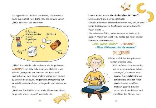 Buchcover und Innenansicht für das Buch: Keine Panik - wir stellen die Schule auf den Kopf