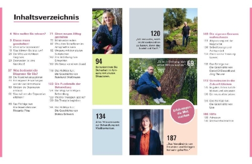Buchcover und Innenansicht für das Buch: Depression. Das Richtige tun