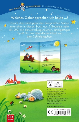 Buchcover und Innenansicht für das Buch: Meine liebsten Gebete zur Guten Nacht