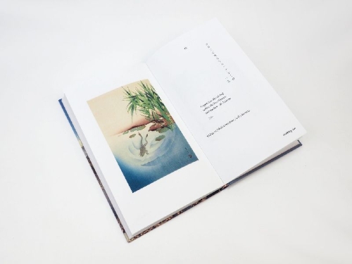 Buchcover und Innenansicht für das Buch: Haiku der Jahreszeiten. Japanische Kurzgedichte und Farbholzschnitte