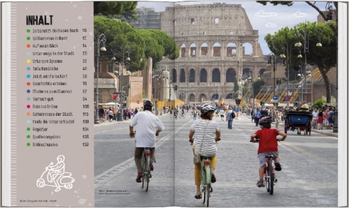 Buchcover und Innenansicht für das Buch: LONELY PLANET Kinderreiseführer Der Cityguide für Kids Rom