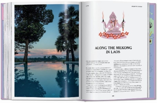 Buchcover und Innenansicht für das Buch: The New York Times. Cultured Traveler. 100 Reisen für Weltenbummler von Agadir bis Yogyakarta