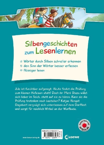 Buchcover und Innenansicht für das Buch: Silbengeschichten zum Lesenlernen - Pferdegeschichten