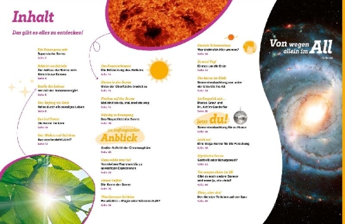 Buchcover und Innenansicht für das Buch: WAS IST WAS Die Sonne. Megaheiß und superhell!