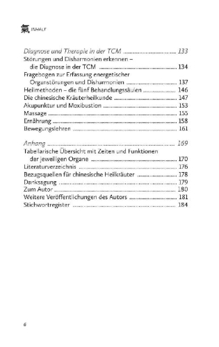 Buchcover und Innenansicht für das Buch: Die Organuhr. Leben im Rhythmus der Traditionellen Chinesischen Medizin (TCM)