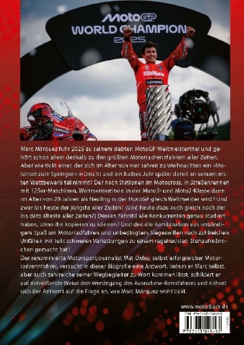 Buchcover und Innenansicht für das Buch: Marc Márquez