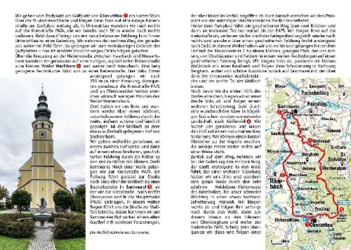 Buchcover und Innenansicht für das Buch: ROTHER Wanderführer Niederbayerisches Bäderdreieck. 50 Touren im Bayerischen Thermenland