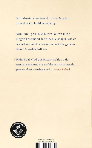Buchcover und Innenansicht für das Buch:  Mort à crédit