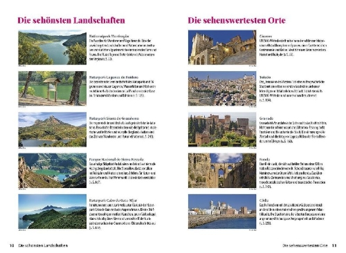 Buchcover und Innenansicht für das Buch: Reise Know-How Wohnmobil-Tourguide Südspanien: Andalusien, Extremadura, Kastilien-La Mancha