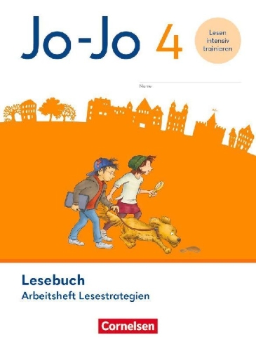 Buchcover und Innenansicht für das Buch: Jo-Jo Lesebuch 4. Schuljahr - Allgemeine Ausgabe 2024 - Arbeitsheft Lesestrategien - Lesen intensiv trainieren