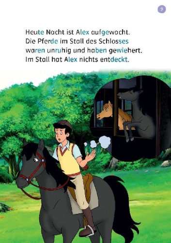 Buchcover und Innenansicht für das Buch: Lesefuchs Bibi & Tina: Wunderbare Welt der Pferde 4 spannende Pferde-Abenteuer in einem Band Lesestufe 1