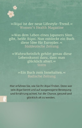 Buchcover und Innenansicht für das Buch: IKIGAI - Los secretos de Japón para una vida larga y feliz