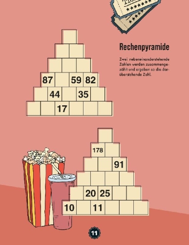 Buchcover und Innenansicht für das Buch: Das Rentner-Rätselbuch - 19 frische Rätselarten mit Nostalgie-Effekt.