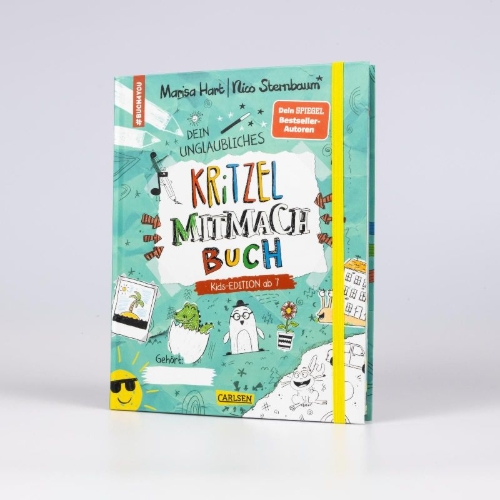 Buchcover und Innenansicht für das Buch: #buch4you: Dein unglaubliches Kritzel-Mitmach-Buch
