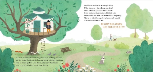 Buchcover und Innenansicht für das Buch: Der kleine Buddha und das gemeinsame Glück