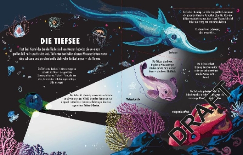 Buchcover und Innenansicht für das Buch: Welt der Extreme: Die Tiefsee