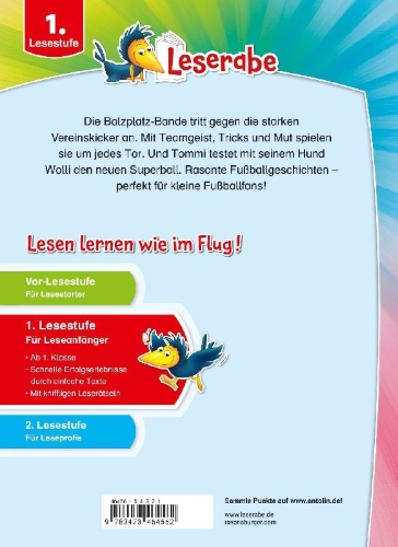 Buchcover und Innenansicht für das Buch: Leserabe Sonderausgaben - Fußballabenteuer zum Lesenlernen