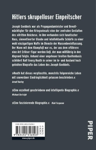 Buchcover und Innenansicht für das Buch: Goebbels