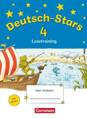 Buchcover und Innenansicht für das Buch: Deutsch-Stars 4. Schuljahr. Lesetraining