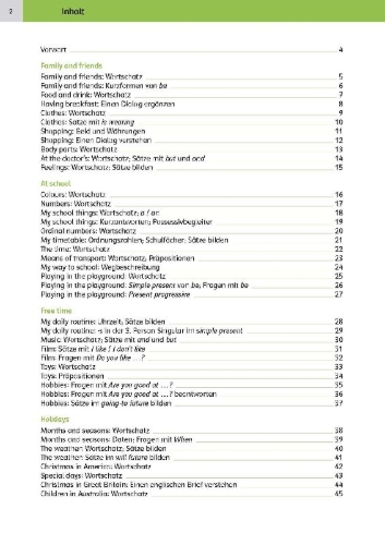 Buchcover und Innenansicht für das Buch: Sicher ins Gymnasium: 15-Minuten-Kurztests Englisch 4.Klasse