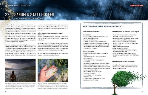 Buchcover und Innenansicht für das Buch: 100 Survival-Skills