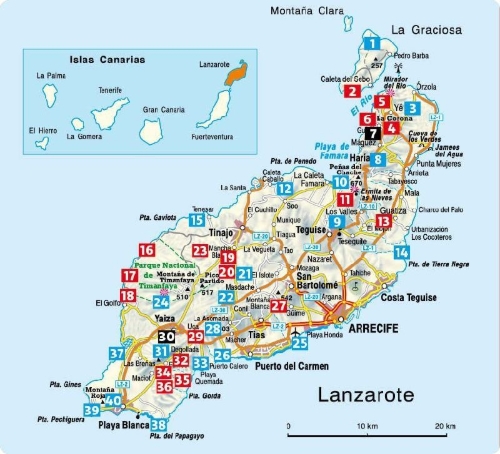 Buchcover und Innenansicht für das Buch: Lanzarote