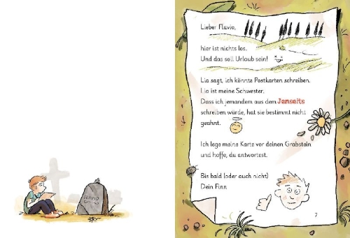 Buchcover und Innenansicht für das Buch: Viele Grüße aus der Hölle!