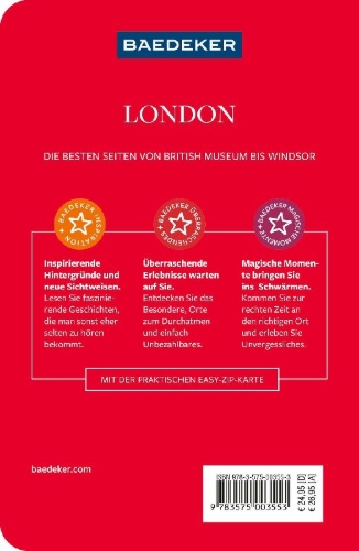 Buchcover und Innenansicht für das Buch: Baedeker Reiseführer London