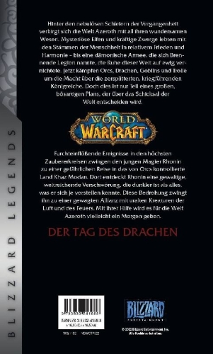 Buchcover und Innenansicht für das Buch: World of Warcraft: Day of the Dragon
