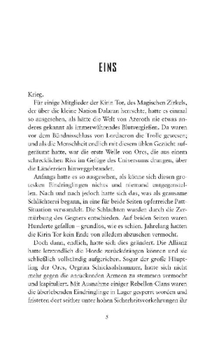 Buchcover und Innenansicht für das Buch: World of Warcraft: Day of the Dragon