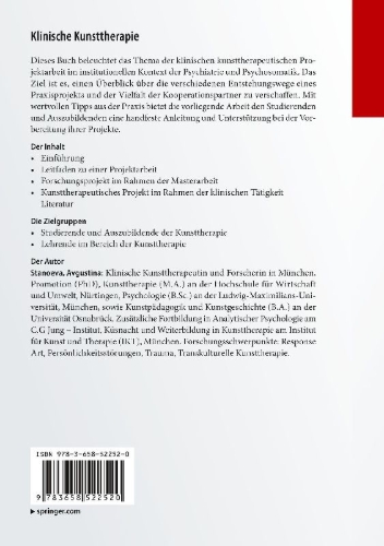 Buchcover und Innenansicht für das Buch: Klinische Kunsttherapie
