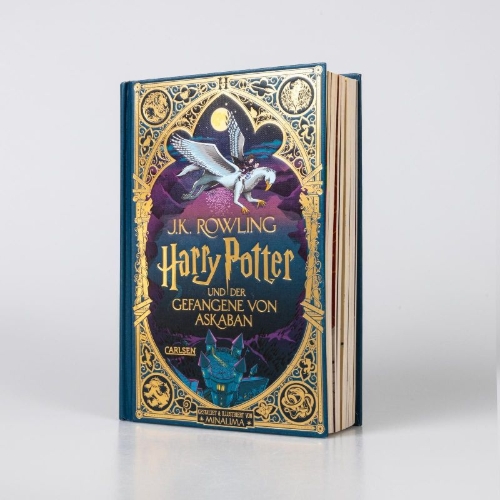 Buchcover und Innenansicht für das Buch: Harry Potter and the Prisoner of Azkaban