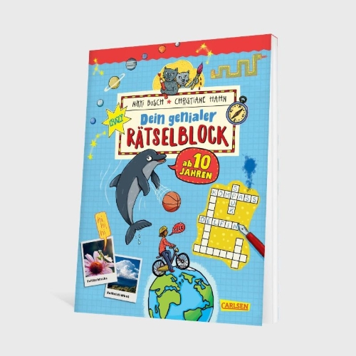 Buchcover und Innenansicht für das Buch: Dein genialer Rätselblock