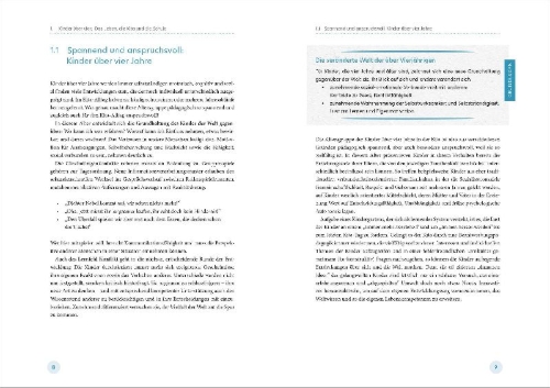 Buchcover und Innenansicht für das Buch: Von der Kita in die Schule