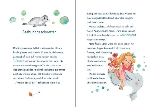 Buchcover und Innenansicht für das Buch: Marisa Meermädchen (Band 3) - Eine ponystarke Freundschaft