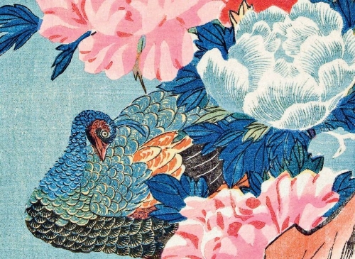 Buchcover und Innenansicht für das Buch: Les oiseaux par les grands maîtres de l'estampe japonaise