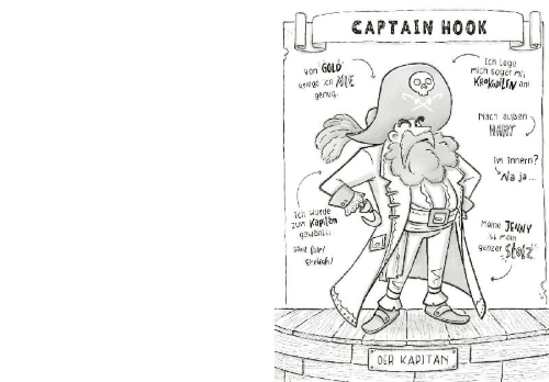 Buchcover und Innenansicht für das Buch: Ich, Captain Hook, und die verfluchte Schatzinsel - Wilde Piraten erzählen