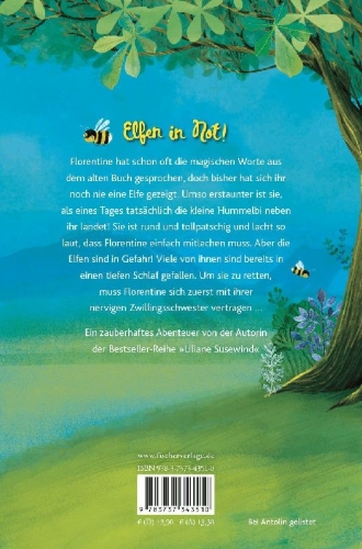Buchcover und Innenansicht für das Buch: Hummelbi - Der geheime Elfenzauber