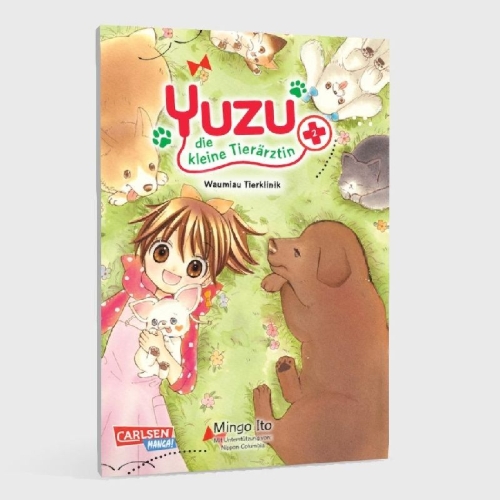 Buchcover und Innenansicht für das Buch: Yuzu no Dobutsu Karte