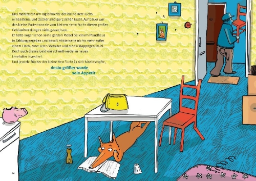 Buchcover und Innenansicht für das Buch: Herr Fuchs mag Bücher