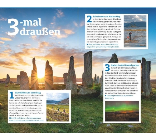 Buchcover und Innenansicht für das Buch: ADAC Reiseführer plus Schottland