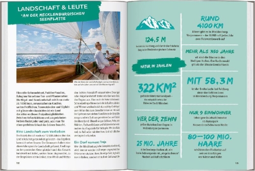 Buchcover und Innenansicht für das Buch: MARCO POLO OUTDOOR GUIDE Reiseführer Mecklenburgische Seenplatte