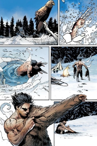 Buchcover und Innenansicht für das Buch: Predator vs. Wolverine (2023)