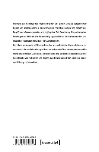 Buchcover und Innenansicht für das Buch: Performance zwischen den Zeiten